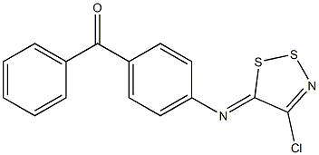 (4-([(5Z)-4-CHLORO-5H-1,2,3-DITHIAZOL-5-YLIDENE]AMINO)PHENYL)(PHENYL)METHANONE Struktur