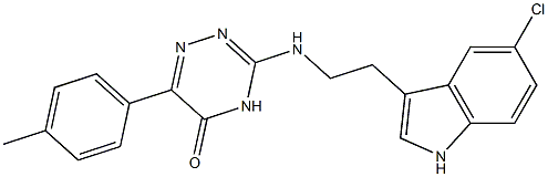 3-{[2-(5-CHLORO-1H-INDOL-3-YL)ETHYL]AMINO}-6-(4-METHYLPHENYL)-1,2,4-TRIAZIN-5(4H)-ONE Struktur