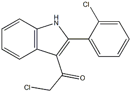 2-CHLORO-1-[2-(2-CHLOROPHENYL)-1H-INDOL-3-YL]ETHANONE Struktur