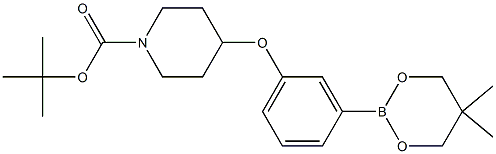 TERT-BUTYL 4-[3-(5,5-DIMETHYL-1,3,2-DIOXABORINAN-2-YL)PHENOXY]PIPERIDINE-1-CARBOXYLATE Struktur