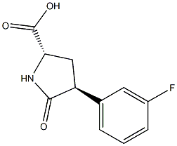 5-OXO-(+/-)-TRANS-4-(3-FLUOROPHENYL)-PYRROLIDINE-2-CARBOXYLIC ACID Struktur