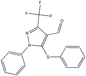 4-FORMYL-1-PHENYL-5-(PHENYLTHIO)-3-(TRIFLUOROMETHYL)PYRAZOLE Struktur