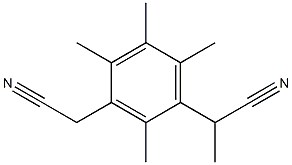 2-[3-(CYANOMETHYL)-2,4,5,6-TETRAMETHYLPHENYL]PROPANENITRILE Struktur