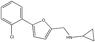 N-((5-(2-CHLOROPHENYL)-2-FURYL)METHYL)CYCLOPROPANAMINE Struktur