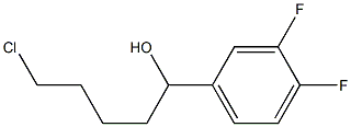 5-CHLORO-1-(3,4-DIFLUOROPHENYL)-1-PENTANOL Struktur