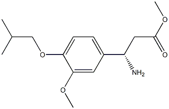 METHYL (3S)-3-AMINO-3-[3-METHOXY-4-(2-METHYLPROPOXY)PHENYL]PROPANOATE Struktur