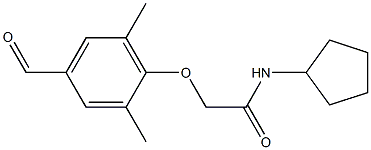 N-CYCLOPENTYL-2-(4-FORMYL-2,6-DIMETHYLPHENOXY)ACETAMIDE Struktur