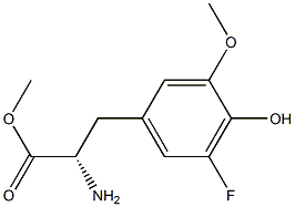 METHYL (2S)-2-AMINO-3-(5-FLUORO-4-HYDROXY-3-METHOXYPHENYL)PROPANOATE Struktur