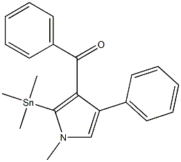 (1-METHYL-4-PHENYL-2-TRIMETHYLSTANNANYL-1H-PYRROL-3-YL)-PHENYL-METHANONE Struktur