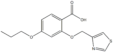 4-PROPOXY-2-(1,3-THIAZOL-4-YLMETHOXY)BENZOIC ACID Struktur