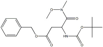 3-TERT-BUTOXYCARBONYLAMINO-N-METHOXY-N-METHYL-SUCCINAMIC ACID BENZYL ESTER Struktur
