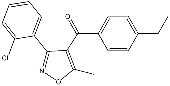 4-(4-ETHYLBENZOYL)-3-(2-CHLOROPHENYL)-5-METHYLISOXAZOLE Struktur