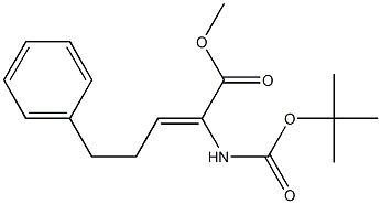 2-BOC-AMINO-5-PHENYLPENT-2-ENOIC ACID METHYL ESTER Struktur