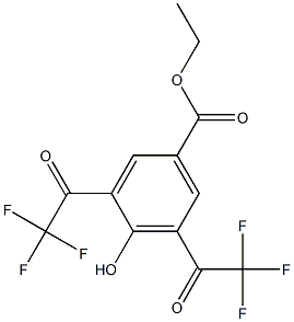 4-CARBETHOXY-2,6-BIS(TRIFLUOROACETYL)PHENOL Struktur