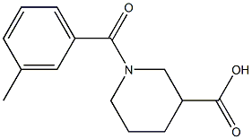 1-(3-METHYLBENZOYL)PIPERIDINE-3-CARBOXYLIC ACID Struktur