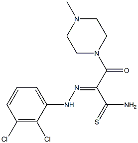 (2Z)-2-[(2,3-DICHLOROPHENYL)HYDRAZONO]-3-(4-METHYLPIPERAZIN-1-YL)-3-OXOPROPANETHIOAMIDE Struktur