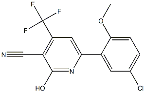 6-(5-CHLORO-2-METHOXYPHENYL)-4-(TRIFLUOROMETHYL)-2-HYDROXYPYRIDINE-3-CARBONITRILE Struktur