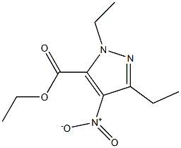 1,3-DIETHYL-4-NITRO-1H-PYRAZOLE-5-CARBOXYLIC ACID ETHYL ESTER Struktur