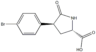 5-OXO-(+/-)-TRANS-4-(4-BROMOPHENYL)-PYRROLIDINE-2-CARBOXYLIC ACID Struktur