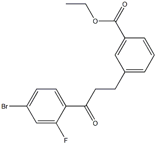 4'-BROMO-3-(3-CARBOETHOXYPHENYL)-2'-FLUOROPROPIOPHENONE Struktur