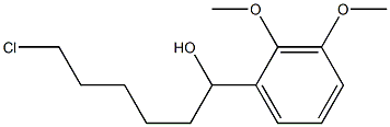 6-CHLORO-1-(2,3-DIMETHOXYPHENYL)-1-HEXANOL Struktur