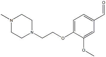 3-METHOXY-4-[2-(4-METHYL-PIPERAZIN-1-YL)-ETHOXY]-BENZALDEHYDE Struktur