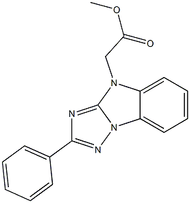 METHYL (2-PHENYL-4H-[1,2,4]TRIAZOLO[1,5-A]BENZIMIDAZOL-4-YL)ACETATE Struktur