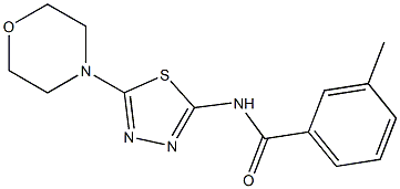 3-METHYL-N-(5-MORPHOLIN-4-YL-1,3,4-THIADIAZOL-2-YL)BENZAMIDE Struktur