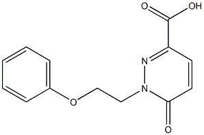 6-OXO-1-(2-PHENOXYETHYL)-1,6-DIHYDROPYRIDAZINE-3-CARBOXYLIC ACID Struktur