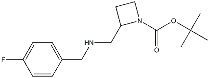 1-BOC-2-[(4-FLUORO-BENZYL)-AMINOMETHYL]-AZETIDINE Struktur