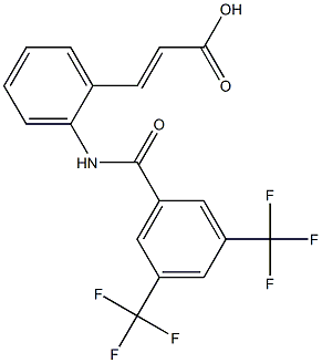 3',5'-BIS(TRIFLUOROMETHYL)-2-BENZOYLAMINOCINNAMIC ACID Struktur