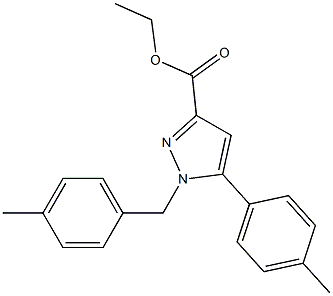 ETHYL 1-(4-METHYLBENZYL)-5-P-TOLYL-1H-PYRAZOLE-3-CARBOXYLATE Struktur