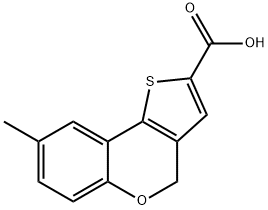 8-METHYL-4H-THIENO[3,2-C]CHROMENE-2-CARBOXYLIC ACID Struktur