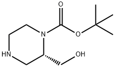 (S)-1-Boc-2-(Hydroxymethyl)piperazine Struktur