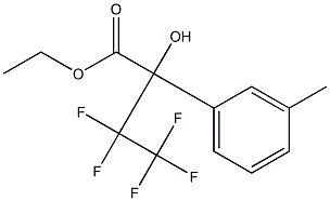 3,3,4,4,4-PENTAFLUORO-2-HYDROXY-2-(M-TOLYL)BUTYRIC ACID ETHYL ESTER Struktur