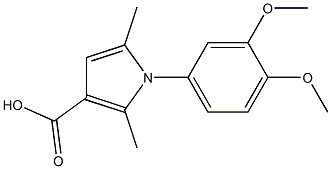 1-(3,4-DIMETHOXYPHENYL)-2,5-DIMETHYL-1H-PYRROLE-3-CARBOXYLIC ACID Struktur