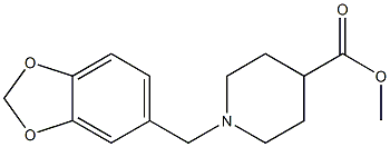 1-BENZO[1,3]DIOXOL-5-YLMETHYLPIPERIDINE-4-CARBOXYLIC ACID METHYL ESTER Struktur