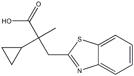 3-(1,3-BENZOTHIAZOL-2-YL)-2-CYCLOPROPYL-2-METHYLPROPANOIC ACID Struktur