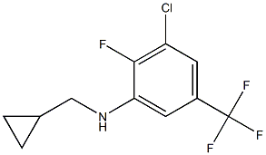 (1R)[3-CHLORO-2-FLUORO-5-(TRIFLUOROMETHYL)PHENYL]CYCLOPROPYLMETHYLAMINE Struktur