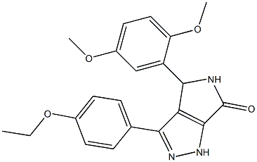 4-(2,5-DIMETHOXYPHENYL)-3-(4-ETHOXYPHENYL)-4,5-DIHYDROPYRROLO[3,4-C]PYRAZOL-6(1H)-ONE Struktur