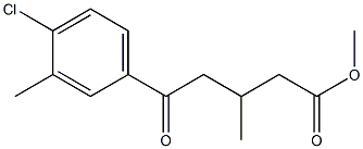 METHYL 5-(4-CHLORO-3-METHYLPHENYL)-3-METHYL-5-OXOVALERATE Struktur