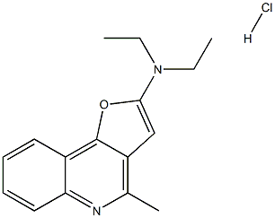 2-(N,N-DIETHYLAMINO)METHYLFURO[3,2-C]QUINOLINE HYDROCHLORIDE Struktur