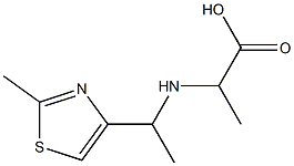 2-[1-(2-METHYL-THIAZOL-4-YL)-ETHYLAMINO]-PROPIONIC ACID Struktur