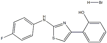 2-(4-FLUOROPHENYL)AMINO-4-(2-HYDROXYPHENYL)-1,3-THIAZOLE HYDROBROMIDE Struktur