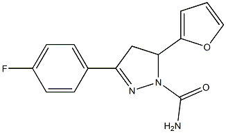 3-(4-FLUOROPHENYL)-5-(FURAN-2-YL)-4,5-DIHYDRO-1H-PYRAZOLE-1-CARBOXAMIDE Struktur