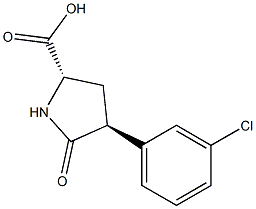 5-OXO-(+/-)-TRANS-4-(3-CHLOROPHENYL)-PYRROLIDINE-2-CARBOXYLIC ACID Struktur