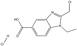 2-(CHLOROMETHYL)-1-ETHYL-1H-BENZIMIDAZOLE-5-CARBOXYLIC ACID HYDROCHLORIDE Struktur