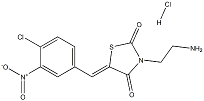 (5Z)-3-(2-AMINOETHYL)-5-(4-CHLORO-3-NITROBENZYLIDENE)-1,3-THIAZOLIDINE-2,4-DIONE HYDROCHLORIDE Struktur