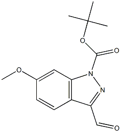 3-FORMYL-6-METHOXY-INDAZOLE-1-CARBOXYLIC ACID TERT-BUTYL ESTER Struktur