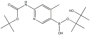 2-TERT-BUTYLOXYCARBONYLAMINO-4-METHYLPYRIDINE-5-BORONIC ACID PINACOL ESTER Struktur